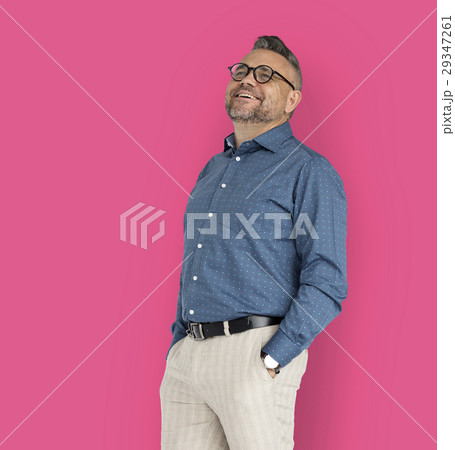 Caucasian Man Casual Smiling Concept 29347261