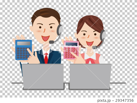 Male and female operator 29347356