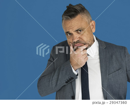 Caucasian Business Man Thinking Caucasian Business Man Thinking 29347360