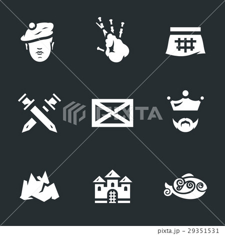 Vector Icons Set of Scotland. Vector Icons Set of Scotland. 29351531