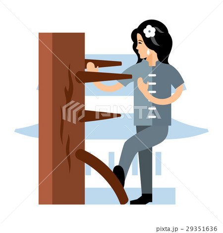 Vector Wing Chun kung fu Woman  29351636