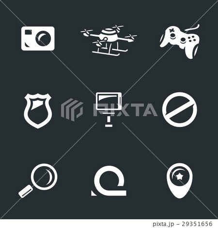 Vector Set of Copter flight ban. Vector Set of Copter flight ban. 29351656