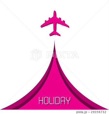 Simple holiday background with airplane 29356732
