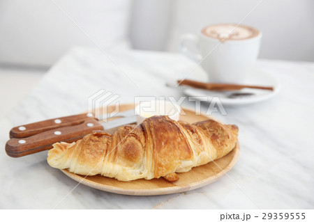 croissant with coffee croissant with coffee 29359555