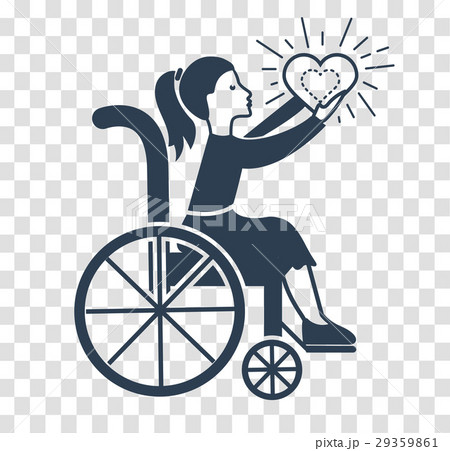 silhouette icon of Disabled Persons. silhouette icon of Disabled Persons. 29359861
