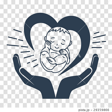 silhouette icon of the birth of a child 29359866