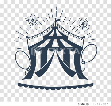 silhouette icon of the circus tent for logo 29359867