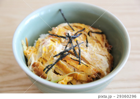 Japanese deep fried pork with egg on rice Katsudon Japanese deep fried pork with egg on rice Katsudon 29360296