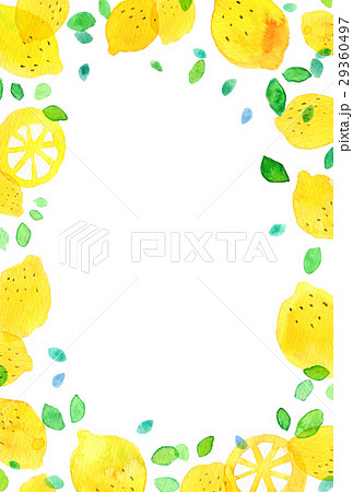 背景素材 水彩 レモンのイラスト素材 29360497 Pixta