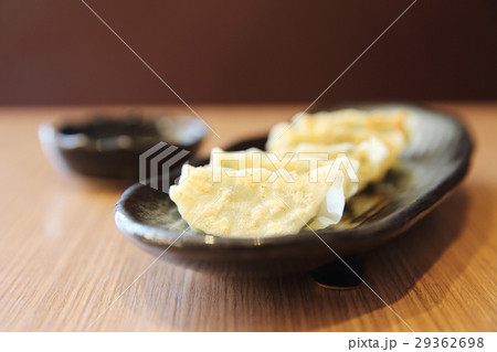 gyoza on wood background gyoza on wood background 29362698