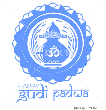 Gudi Padwa Hindu New Year. Mandala with Kalash Gudi Padwa Hindu New Year. Mandala with Kalash 29364300