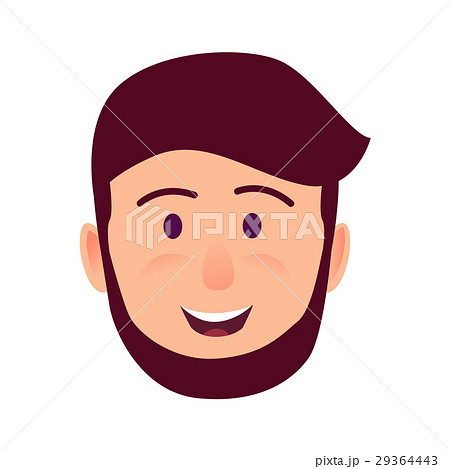Emotion of Happiness on Man Face Illustration Emotion of Happiness on Man Face Illustration 29364443