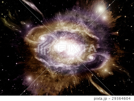 Stars, dust and gas nebula in a far galaxy 29364604