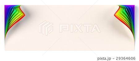 Blank banner mockup with two rainbow colored 29364606