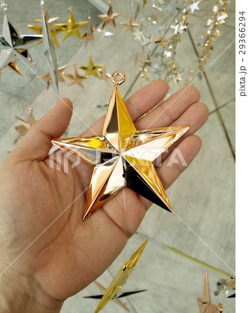 Man Hand and decoration star. Man Hand and decoration star. 29366294