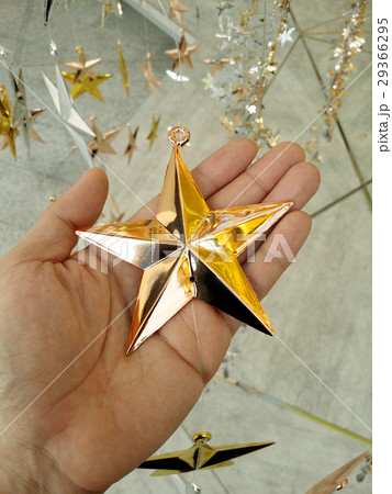 Man Hand and decoration star. 29366295