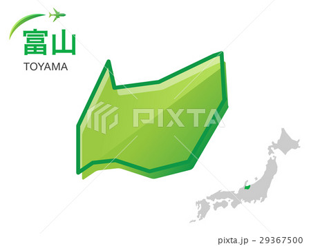 富山県の地図 イラスト素材のイラスト素材 29367500 Pixta