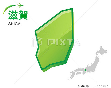 滋賀県の地図 イラスト素材のイラスト素材