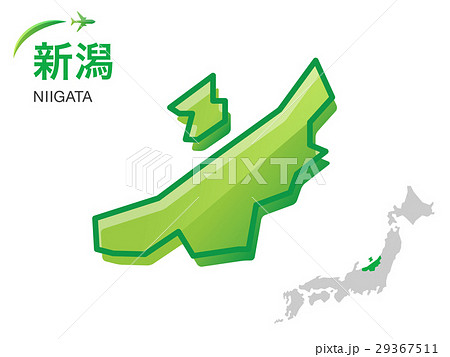 新潟県の地図 イラスト素材のイラスト素材