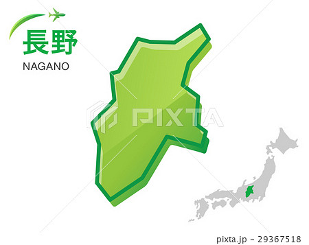 長野県の地図 イラスト素材のイラスト素材 29367518 Pixta