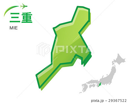 三重県の地図 イラスト素材のイラスト素材