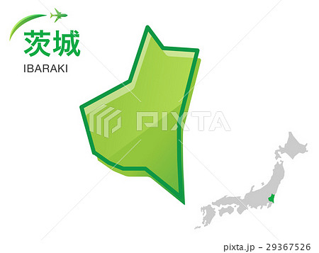 茨城県の地図 イラスト素材のイラスト素材