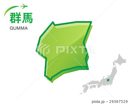 群馬県の地図 イラスト素材のイラスト素材