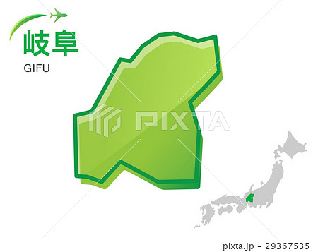 岐阜県の地図 イラスト素材のイラスト素材