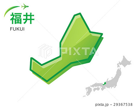 福井県の地図：イラスト素材 29367538