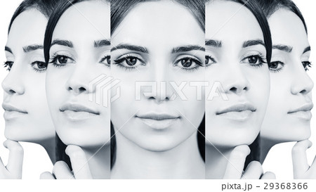 Collage of young woman face. Collage of young woman face. 29368366