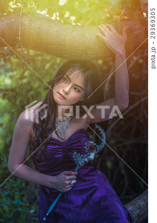 portrait of asia women with mask on nature 29369305