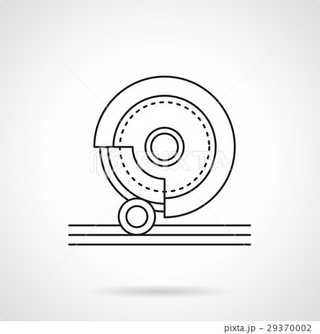 Grinding stone flat line vector icon 29370002
