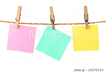 Multicolored paper stickers on clothespins Multicolored paper stickers on clothespins 29370153