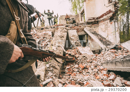 Re-enactor Dressed As Russian Soviet Red Army 29370200