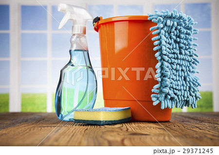 Cleaning products. Home concept and window Cleaning products. Home concept and window 29371245