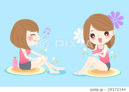 cartoon skin care woman 29372144