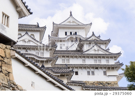 Himeji Castle view behind the wall Himeji Castle view behind the wall 29375060