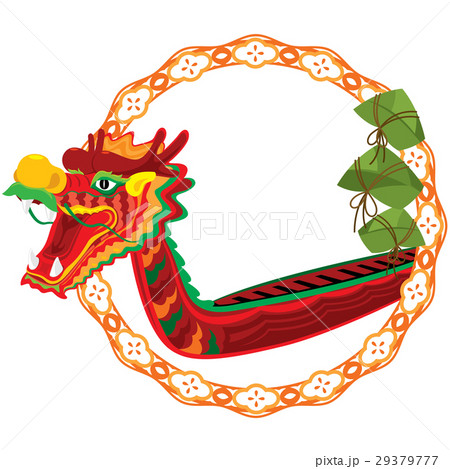 Chinese Dragon boat and zong zi art design 29379777