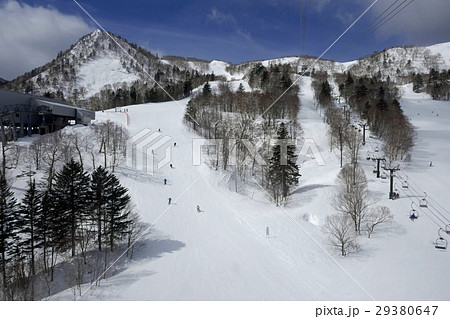 富良野スキー場 ロープウェイから見るゲレンデ 29380647