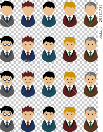 Employee Men Generation Facial Expression Set Employee Men Generation Facial Expression Set 29381782