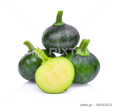 young green pumpkin isolated on white background young green pumpkin isolated on white background 29381815