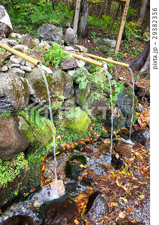 恐山 冷水の写真素材