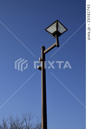公園の街灯の写真素材