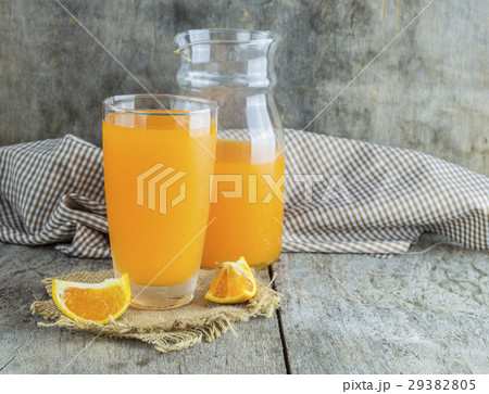 Glass of fresh orange juice for health. 29382805