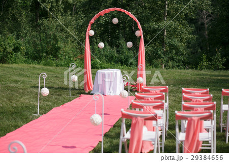 Wedding registration beautiful in nature. White Wedding registration beautiful in nature. White 29384656