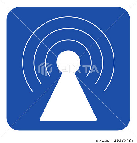 blue, white information sign - transmitter tower blue, white information sign - transmitter tower 29385435