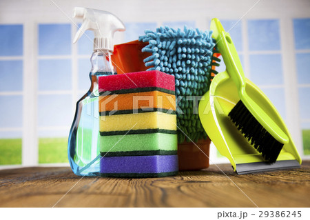 Cleaning products. Home concept and window Cleaning products. Home concept and window 29386245