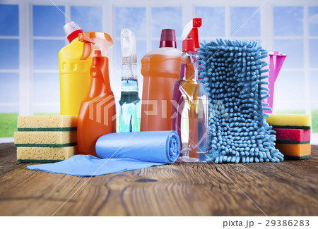 Cleaning products. Home concept and window Cleaning products. Home concept and window 29386283