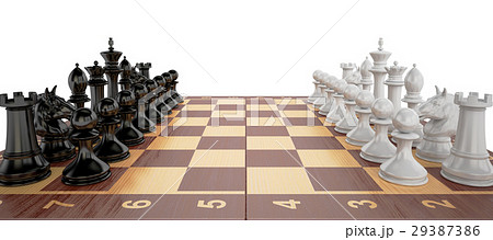 Chess - start the party, 3D rendering 29387386