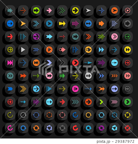 Color arrow icon in flat style Color arrow icon in flat style 29387972